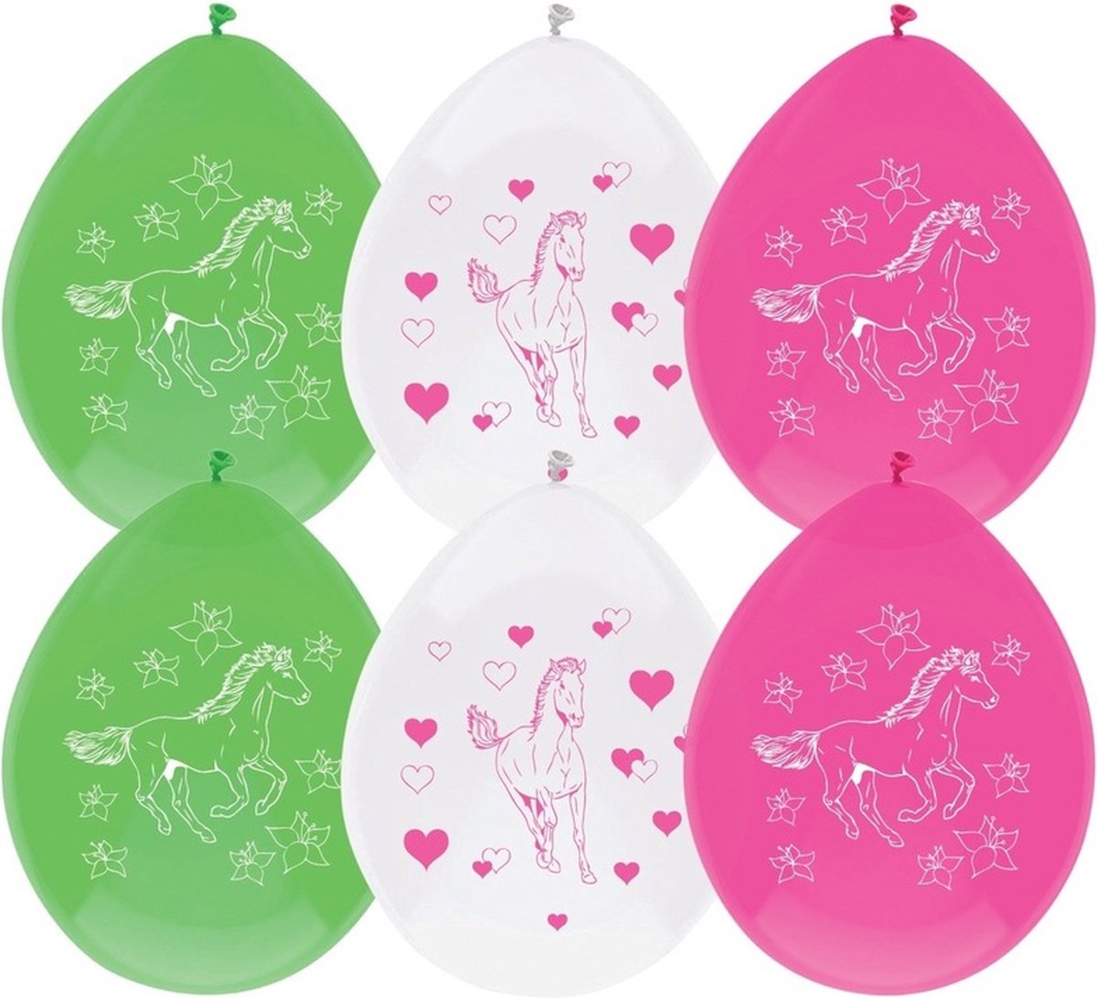 Paarden ballonnen themafeest 6 stuks