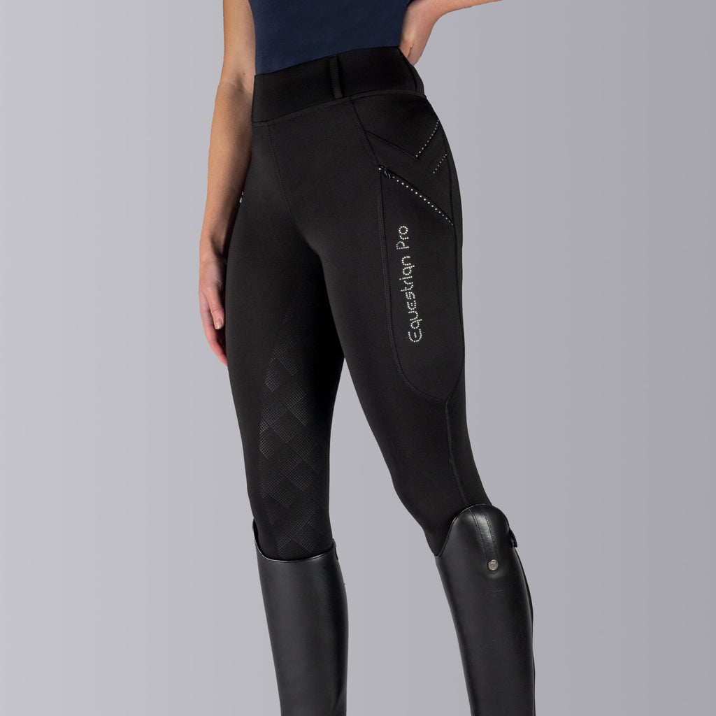 Horka rijlegging Momentum blauw met kristallen bies