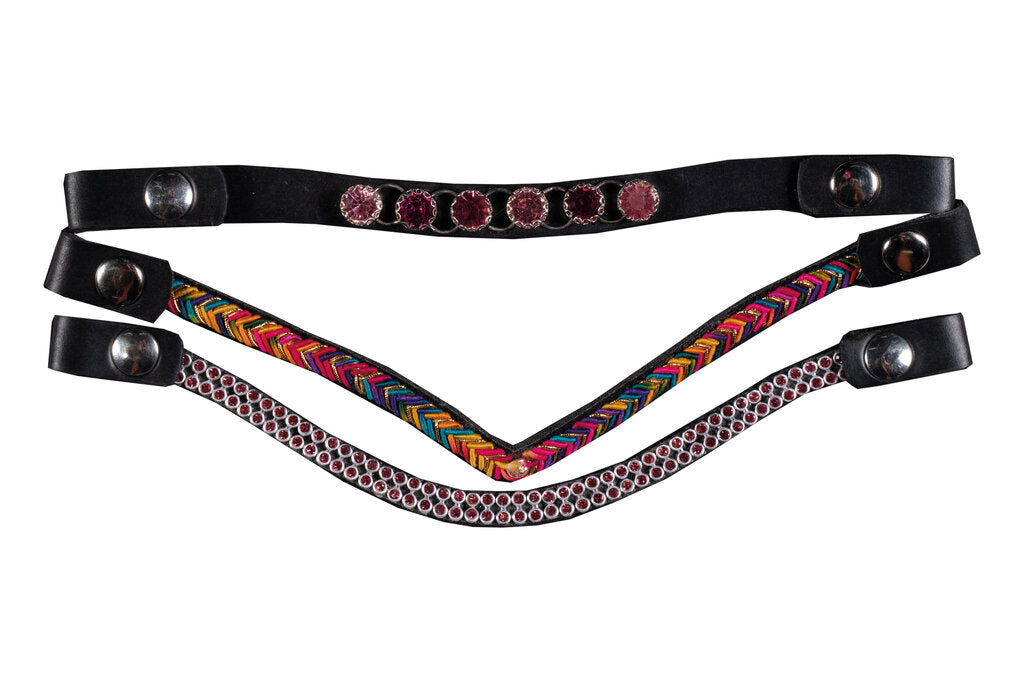 HKM verwisselbare frontriem Hobby Horse set van 3