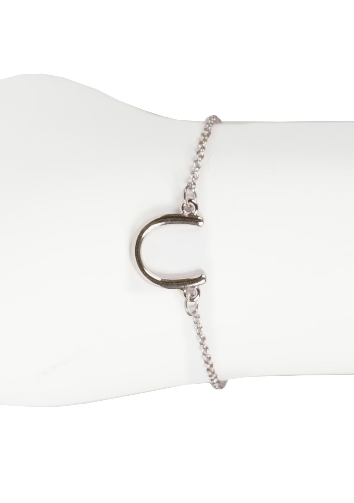 Zilverkleurig armbandje met hoefijzer