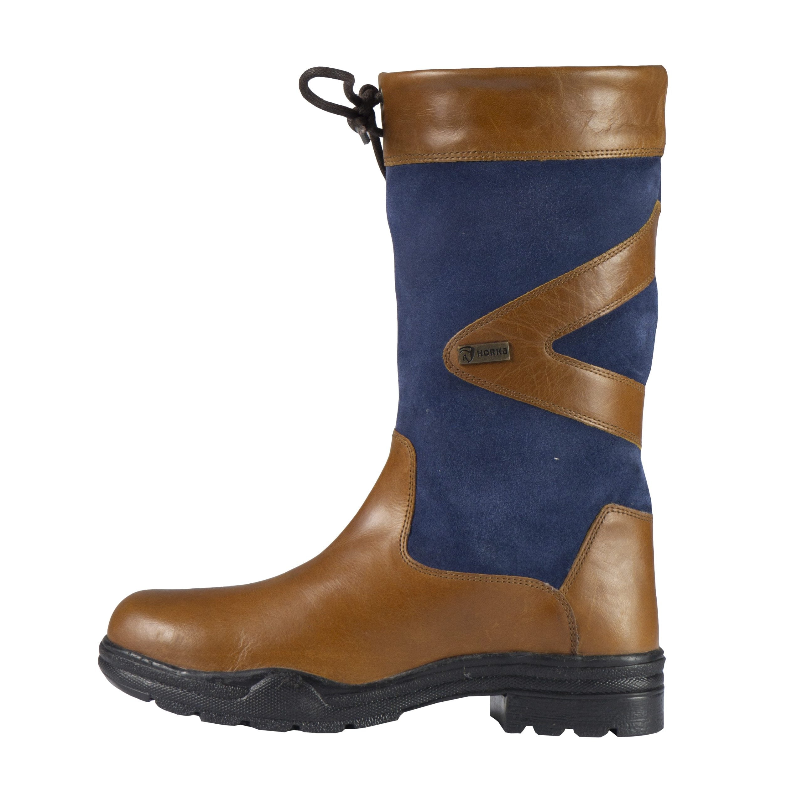 Horka outdoorlaars Greenwich, kort cognac/blue