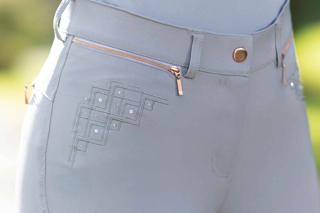 HKM rijbroek roségoud Sparkle