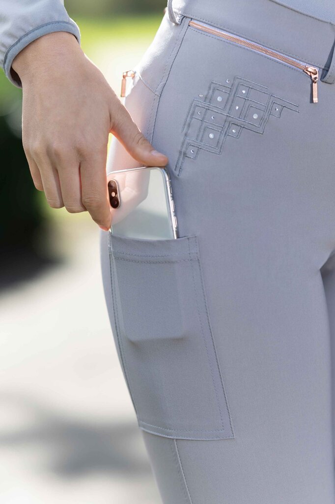 HKM rijbroek roségoud Sparkle