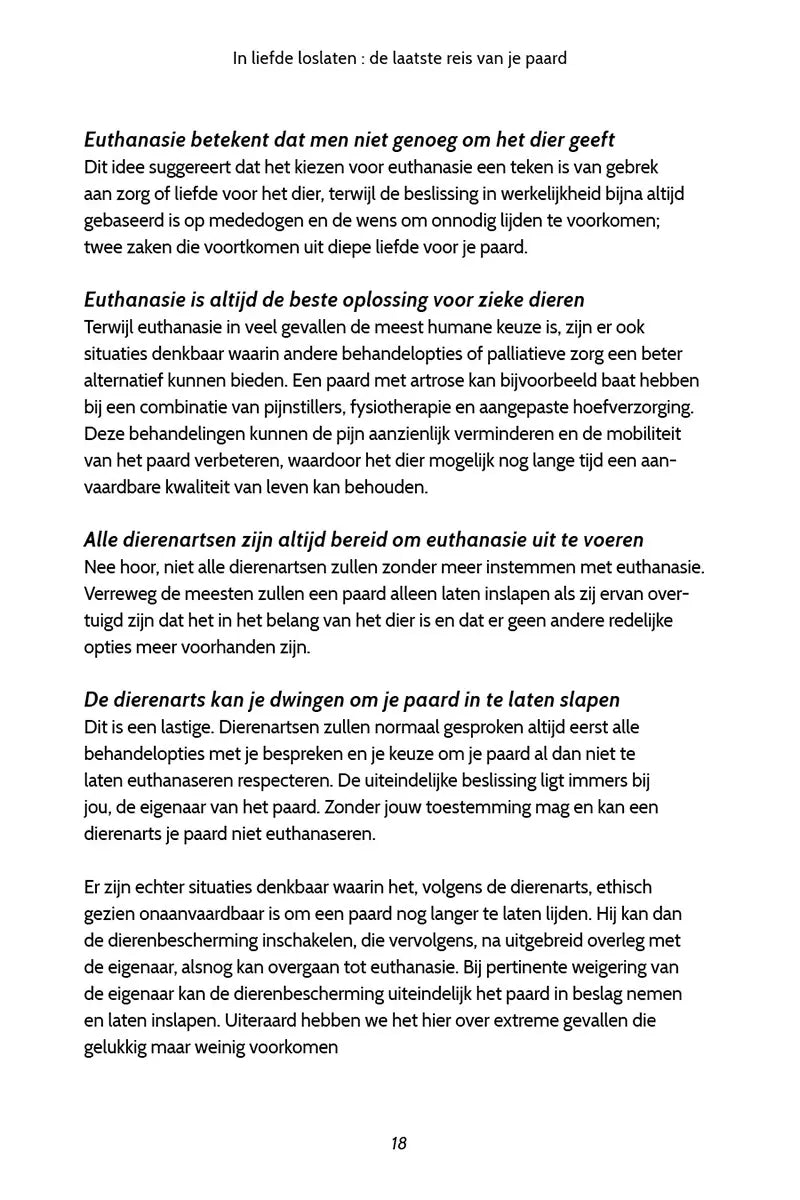 In liefde loslaten, de laatste reis van je paard