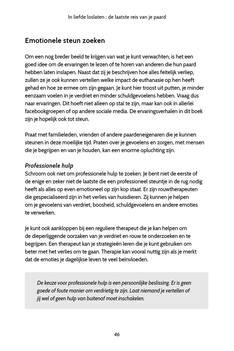 In liefde loslaten, de laatste reis van je paard