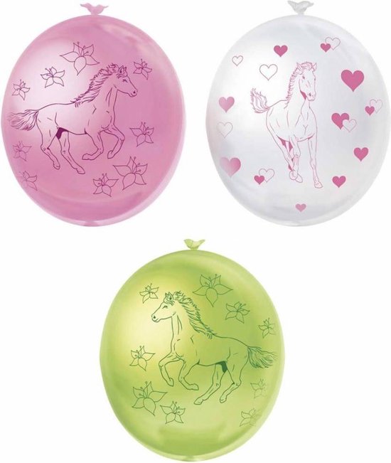 Paarden ballonnen themafeest 6 stuks