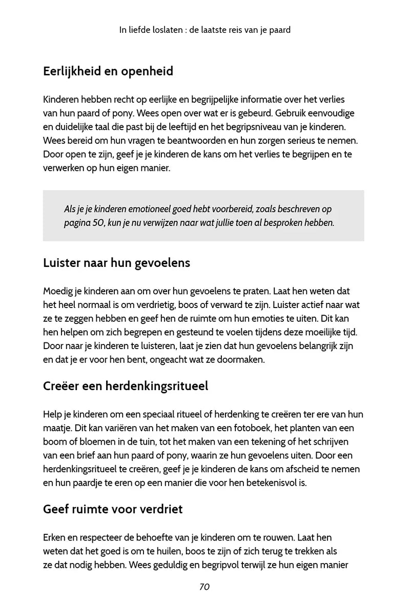 In liefde loslaten, de laatste reis van je paard