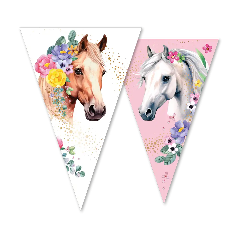 Vlaggenlijn paarden 10 meter