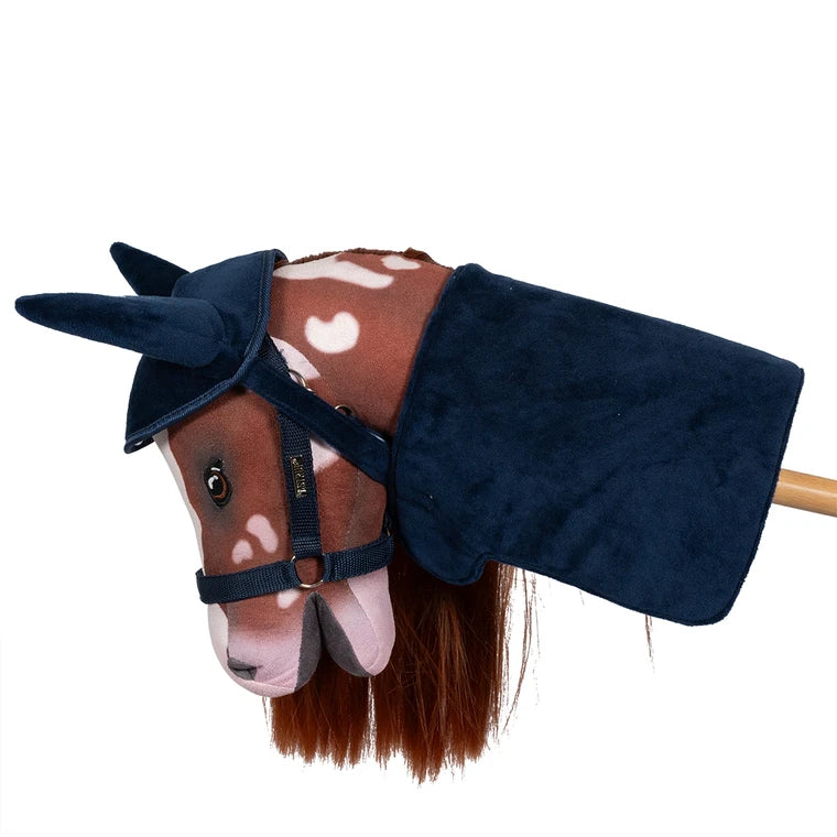 ByAstrup Hobby Horse deken en oornetje velours blauw