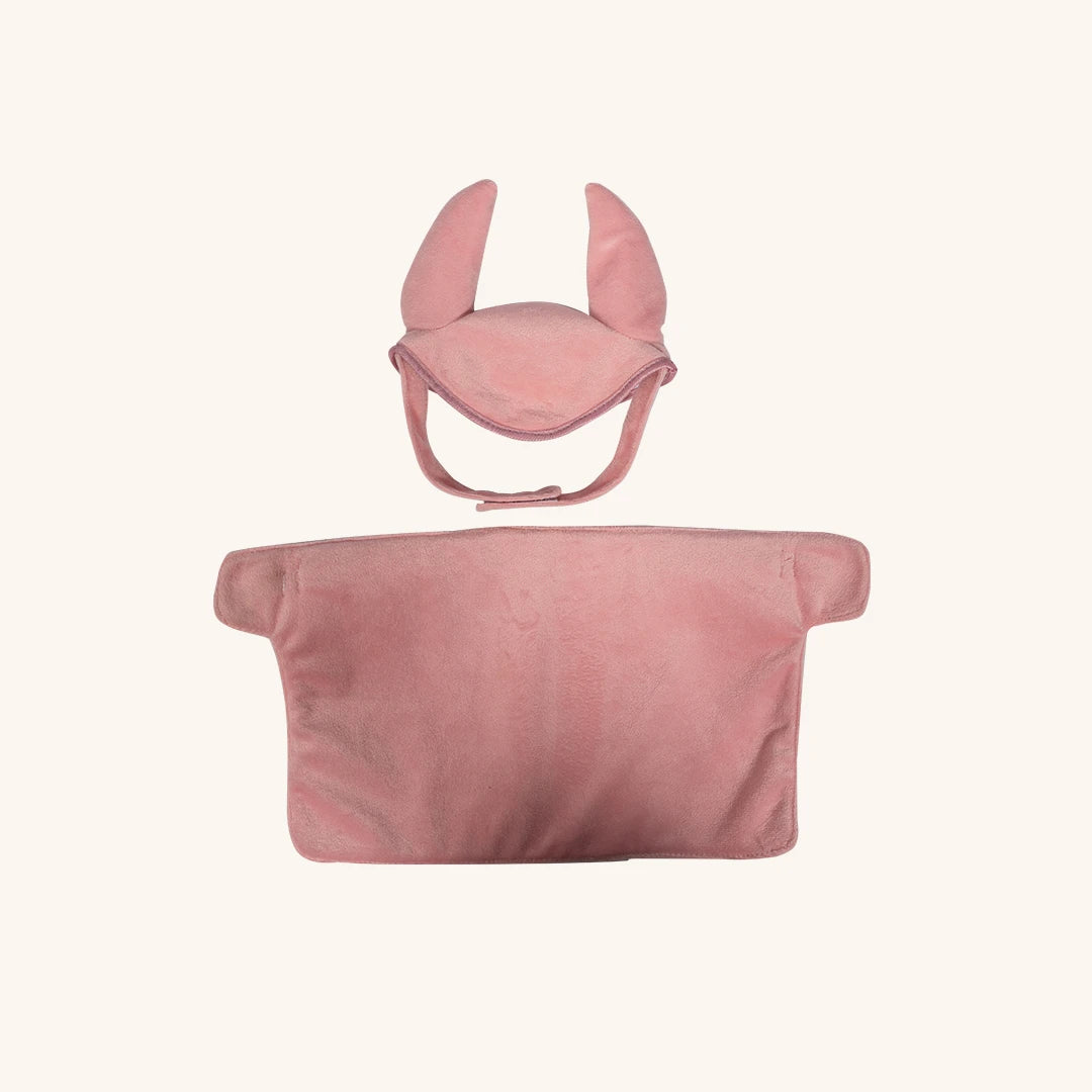 ByAstrup Hobby Horse deken en oornetje velours roze