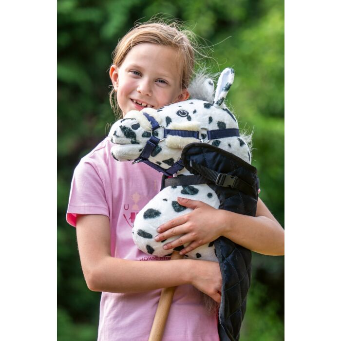 HKM Hobby Horse halster en touw donkerblauw