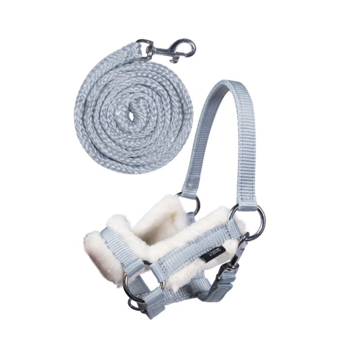 HKM Hobby Horse halster en touw grijs