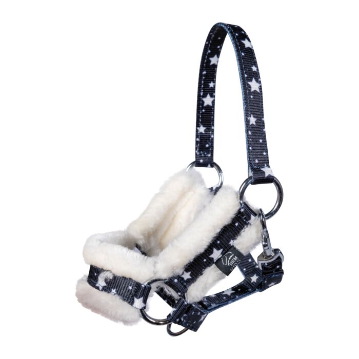 HKM Hobby Horse halster en touw navy ster