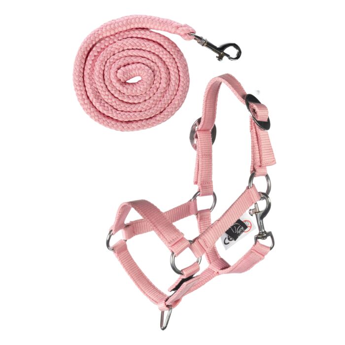 HKM Hobby Horse verstelbare halsterset roze