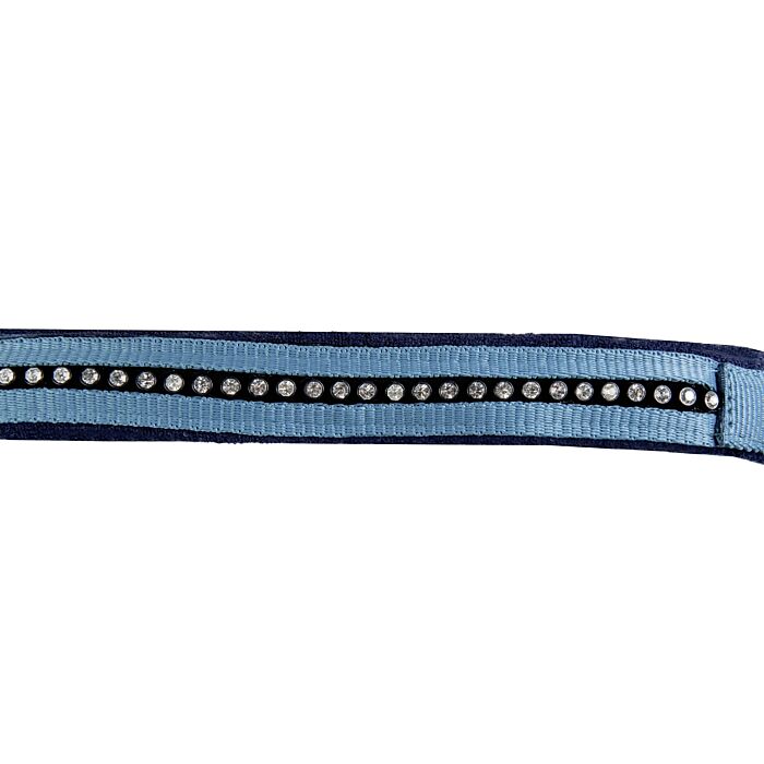 HKM halsterset petrol en blauw met steentjes