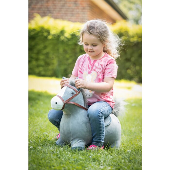 HKM skippybal paard grijs