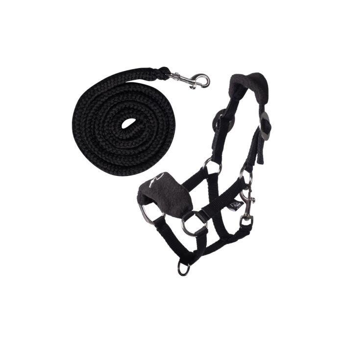 HKM Hobby Horse halsterset fleece zwart