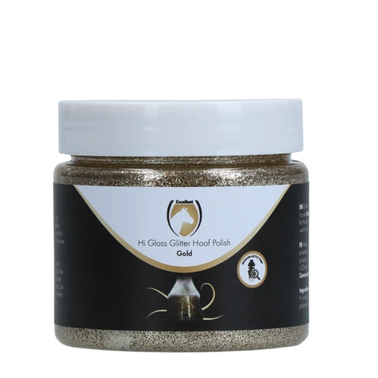 Hi gloss glitter hoeflak goud