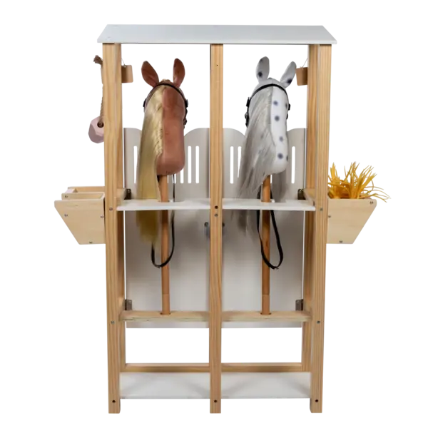 Dubbele stal voor stokpaarden