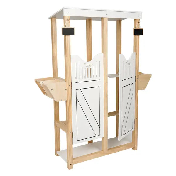 Dubbele stal voor stokpaarden