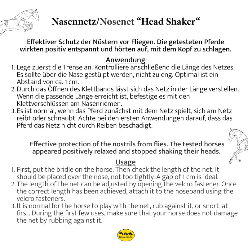 Kavalkade anti-headshaking netje