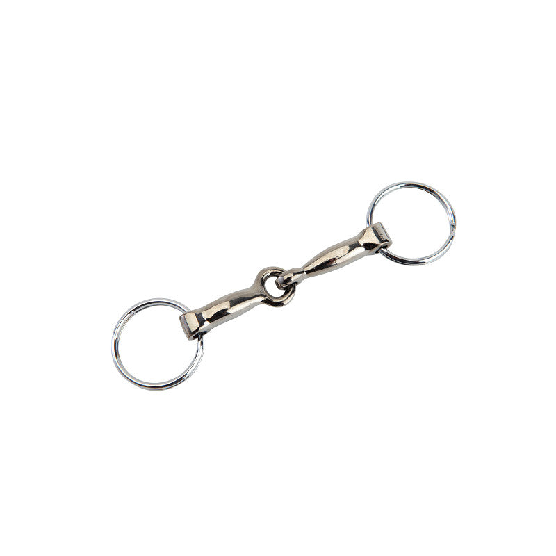 RH sleutelhanger bit zilver en rosegoud
