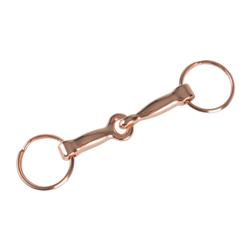 RH sleutelhanger bit zilver en rosegoud