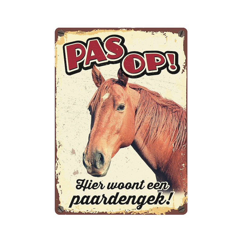 Waakbord metaal "oud"