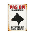 Waakbord metaal "oud"