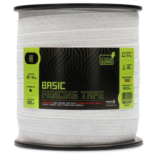 ZoneGuard 40 mm Basic afrasteringslint wit 200 m