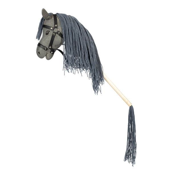 Hobby Horse stokpaard Grijs met bit en teugels