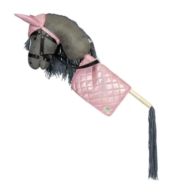 Hobby Horse zadeldekje en oornetje roze glitter