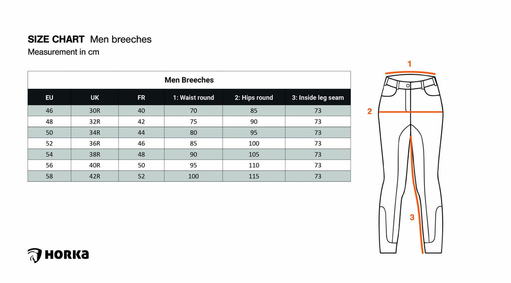 Horka heren rijbroek Modesto blauw