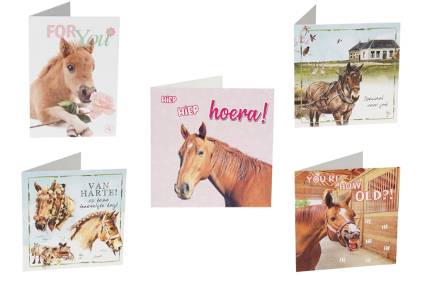 Wenskaart paarden