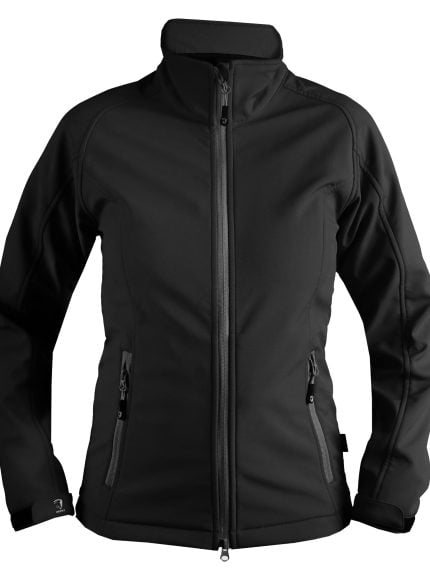 Horka softshell jas silhouette zwart