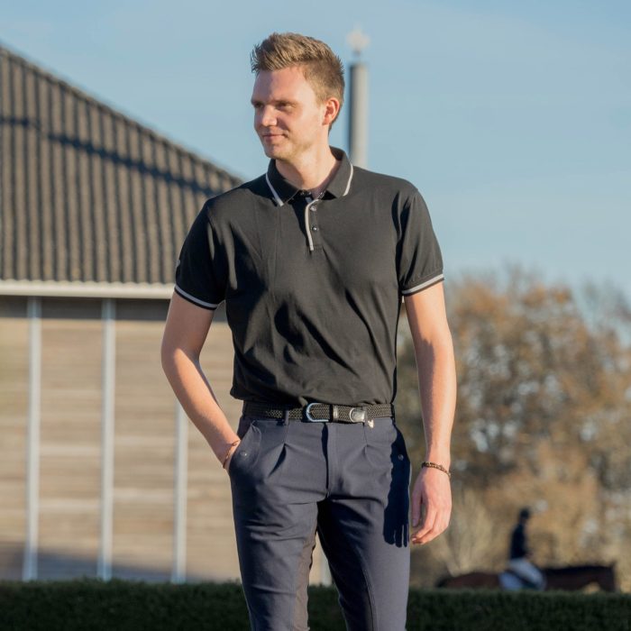 Horka polo Branco heren zwart - Afbeelding 3