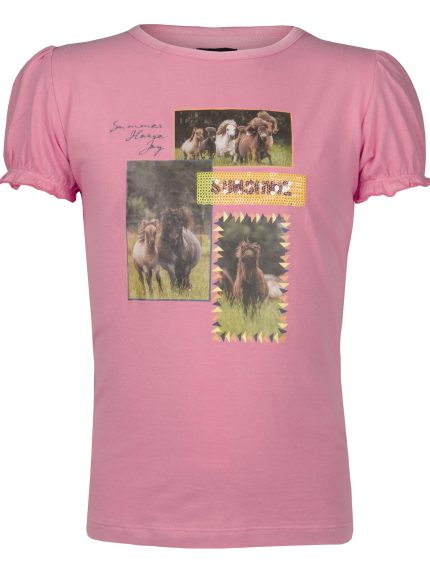 Jolly Kids t-shirt roze met print