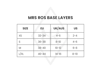 Maattabel Mrs. Ros tops