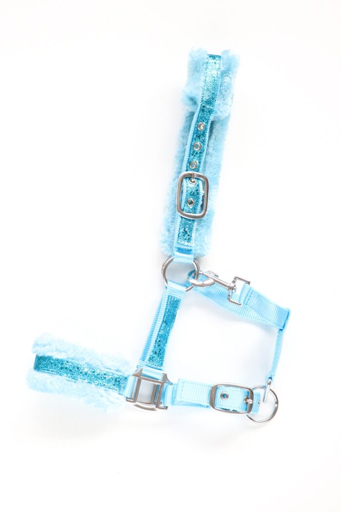 HB halster lichtblauw bont glitter HB halster lichtblauw bont glitter