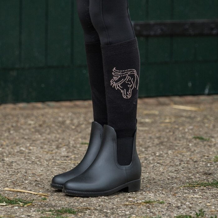 horka zwart rose paardrijsokken horka zwart rose paardrijsokken