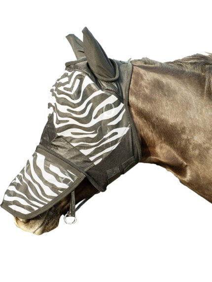 HKM Vliegenmasker zebra met neusnetje