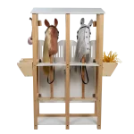 Dubbele stal voor stokpaarden
