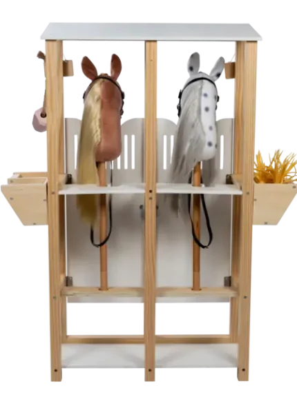 Dubbele stal voor stokpaarden