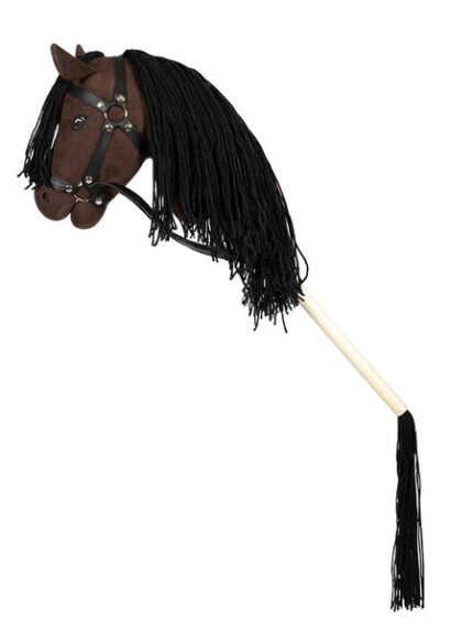 Hobby Horse stokpaard Bruin met bit en teugels