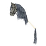 Hobby Horse stokpaard Grijs met bit en teugels