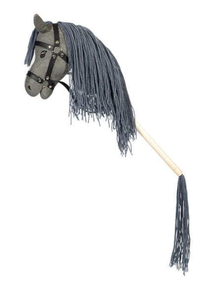 Hobby Horse stokpaard Grijs met bit en teugels