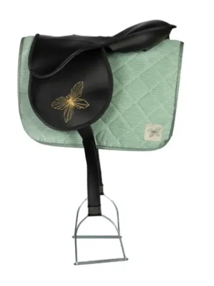 Hobby Horse zadeldekje en oornetje groen