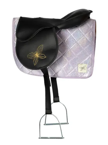 hobby horse set dekje zadel lila2