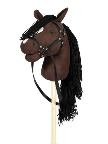 Hobby Horse stokpaard Bruin met bit en teugels