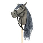 Hobby Horse stokpaard Grijs met bit en teugels - Afbeelding 2